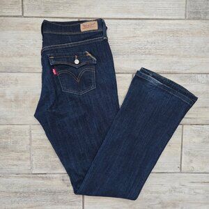 Levi's 515 Boot Cut Raw Denim Jeans Women Flap Pocket Western Cowgirl Size 6 L